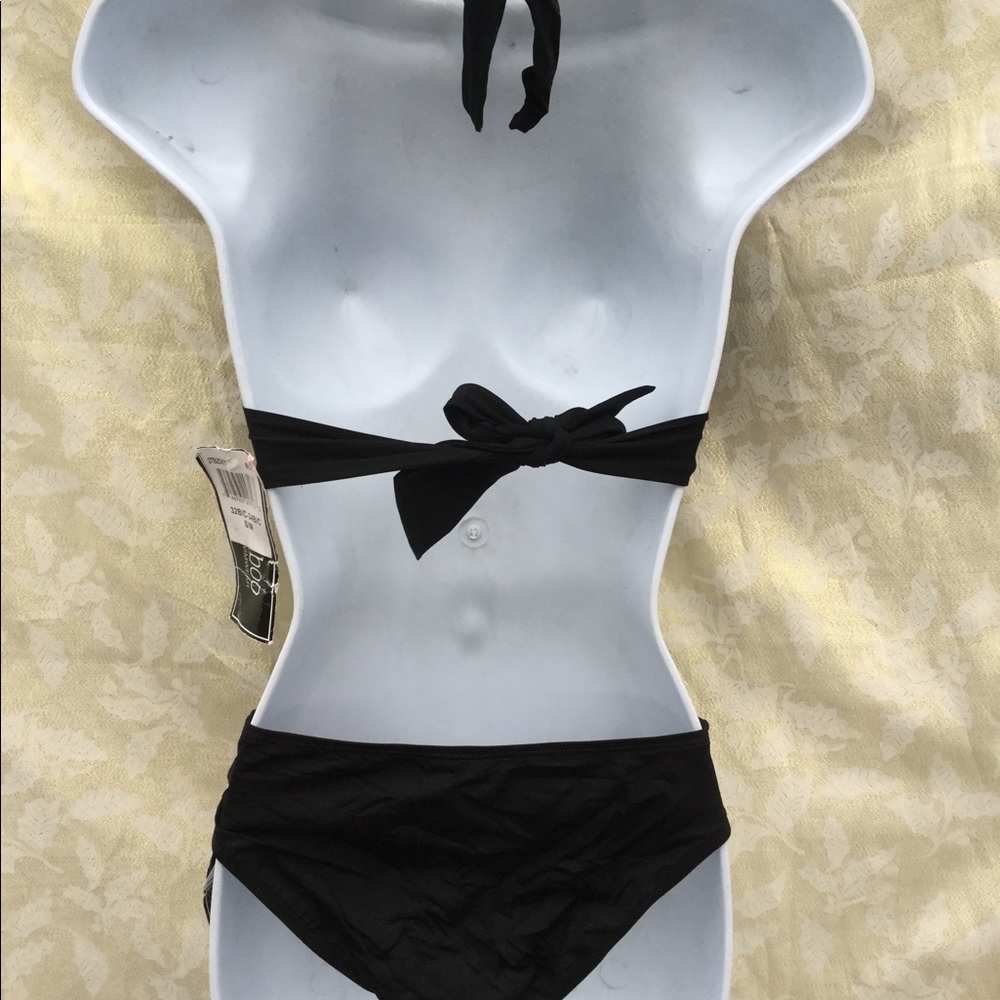 NWT 2Bamboo sz S/M 32-34 B/C black adjustable ties - Picture 2 of 6